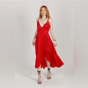 Elegant Red Midi Dress